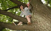 Upskirt Collection
 346847 Doll in skirt climbs up the tree and has her cunt bared
