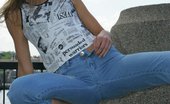 Upskirt Collection
 346991 Blue fitting jeans of this girl sexily wrap her slim hips