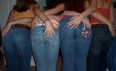 Upskirt Collection
 347009 Saucy girls pull tight fitting jeans down