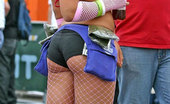 Upskirt Collection
 347118 Cute blonde gets spied wearing fishnets and shorts