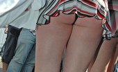 Upskirt Collection
 347535 Nylon pantyhose shown off in street upskirt