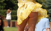 Upskirt Collection
 347556 Strong wind causes thong upskirt moments
