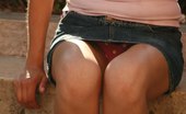 Upskirt Collection
 347695 Candid cam upskirt. Babe caught sitting in a park
