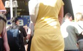 Upskirt Collection
 347726 Yellow mini cannot save her from being voyeured. Up skirt