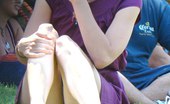 Upskirt Collection
 347762 Squat upskirt. Crazy smiling chick caught by hidden cam