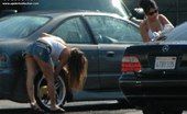 Upskirt Collection
 347769 Candid upskirt, near the car. She washed car and flashed