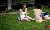 Upskirt Collection
 347921 Tattooed redhead voyeured in a park. Sexy upskirt