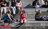 Upskirt Collection
 347941 Busty chick voyeured in public. Up skirt sitting