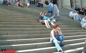 Upskirt Collection
 347945 Girlfriend's up skirts, on stairs. Hot upskirt pics