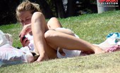 Upskirt Collection
 347964 Blonde's flashed butt close ups. Candid up skirt photos