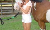 Real Tampa Swingers 167 348677 Tracy Naked On A Horse
