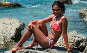 Asha Kumara Beach Fun 348969 Cute Indian Girl Shows Ass Crack And Brown Tits In Bikini
