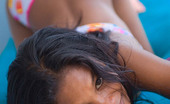 Asha Kumara Bungalow Baby NN 349005 Coy Dark Indian Asha Plays With Her Bikini Covered Pussy
