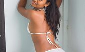 Asha Kumara Pearl Bikini NN 349019 Brown Indian Teen Spreads And Caresses In White Bikini
