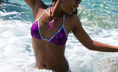 Asha Kumara Purple Waves NN 349023 Beautiful Indian Babe Flashes Her Dark Buns In Tiny Bikini
