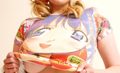 Megan Sweets 349960 Hot Blonde Babe Strips Her Cartoon Shirt
