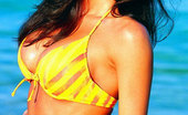 Bikini Dream Tania Lamanna 363671 Tania Lamanna, Yellow Bikini On The Beach.
