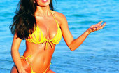 Bikini Dream Tania Lamanna 363671 Tania Lamanna, Yellow Bikini On The Beach.
