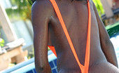 Bikini Dream Gayon 363710 Petite Cutie Shows Her Orange Sling Bikini
