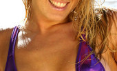 Bikini Dream Lara 363715 Stunning Blonde In A Hot Purple Sling Bikini

