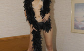 Glamour Models Gone Bad Nyomi Zen 364759 Asian Babe In Pearls And A Feather Boa
