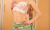 Only Cuties Crystal - Two Handed1 368087 Cute Blonde Strips And Fucks A Large White Vibrator In Bed
