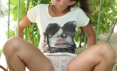 May Model 372475 Russian Nonud Beauty Posing Outdoors. Cute Young Upskirt Girl
