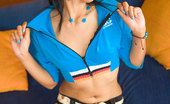 Lily Koh Blue Flasher 373261 Thai Cutie Unzips Shirt And Flashes Petite Brown Titties
