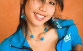 Lily Koh Blue Flasher 373261 Thai Cutie Unzips Shirt And Flashes Petite Brown Titties

