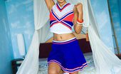 Lily Koh Three Cheers NN 373346 Delicate Asian Teen Cheerleader Flashes Cotton Panties
