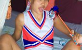 Lily Koh Three Cheers NN 373346 Delicate Asian Teen Cheerleader Flashes Cotton Panties
