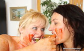 Mom Loves Mom Klaudie 374026 Hot Milfs Klaudie And Majda, Tantalise Each Other While Being Covered In Sauce
