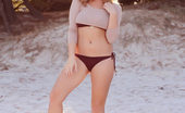 Jodie Gasson 376294 Jodie On The Beach In Her Brown Bikini
