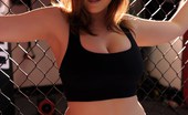 Jodie Gasson 376401 Jodie In The Ring In Her Black Top And Gray Leggings
