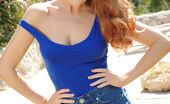 Lucy Anne 376501 Blue Bodysuit W/ Denim Shorts
