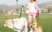 Teen Fidelity Kelly Madison & Ryan Madison & Marie McCray 378683 Marie Is Clueless About Handling The Dogs, But She'S A Pro When It Comes To Handling The Dongs
