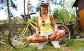 Pinky June 378909 18yo Teen Pinky June Strips Down While Riding Bike
