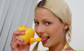 Pinky June 378972 18yo Beauty Pinky June Inserts A Yellow Duck Toy In Pussy