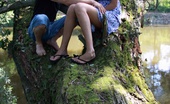 18 Stream Iva & Kristof 387582 In The Middle Of The Woods, This Bubbly Teen Takes Off Her Clothes And Feel His Cock Growing Hard Inside Of Jeans. She Soon Unzips His Cock And Takes It Out So That She Can Have It.
