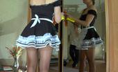 Secretary Pantyhose Rita & Bobbie 395292 Red-Haired French Maid In Tight Fitting Pantyhose Getting Groped And Boned
