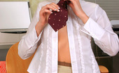 Secretary Pantyhose Helena 395379 Awesome Secretary Posing In Her Sexy Control Top Pantyhose Right In Office
