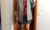 Secretary Pantyhose Deborah & Adam 395416 Sexy Secretary In Tan Tights Luring Horny Guy Into Frenzied Fucking On Sofa
