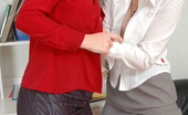 Secretary Pantyhose Nellie & Gwendolen 395519 Salacious Secretary Babes Getting Down To Lick-A-Clit Action Through Tights
