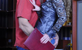 Secretary Pantyhose Barbara & Nicholas 395761 Sexy Secretary In Sheer-To-Waist Tights Under Her Jeans Boned In The Office

