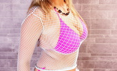 Emily's Dream 402058 Busty Teen Emily In Hot Pink Bikini And Sexy Fishnet Top
