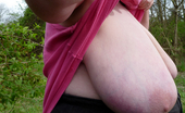 Divine Breasts 412461 Tracy Big Boobs Park Flasher
