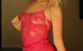 I Luv Ashlie 414816 Beautiful Babe Ashlie Teases In A Stunning Semi Sheer Pink Lace Top And A Tiny Black Thong
