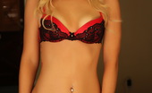 I Luv Ashlie 414818 Ashlie Madison Looks Amazing In Her Extremely Sexy Red And Black Lace Matching Bra And Panties With Black Stockings
