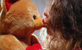 Magic Erotica 415020 Hot Brunette Being Very Naughty With Her St Valentine'S Teddy Bear
