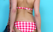 Pin-Up Wow 417785 Cute Blonde Babe On Exotic Island In Bikini And Denim Hot Pants.
